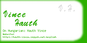 vince hauth business card